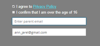 Allow parent control and age confirmation